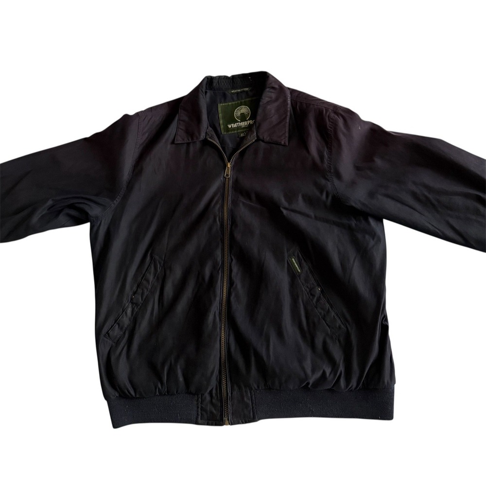 Weatherproof Men's Navy Blue Bomber Jacket Sz Large